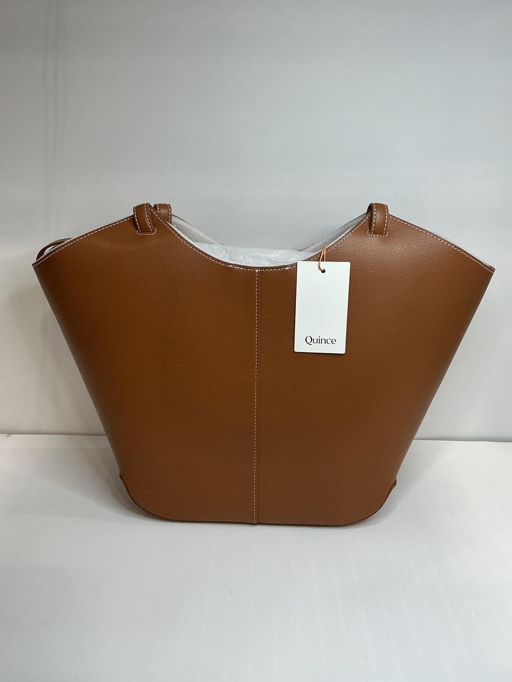 Leather Trapeze Tote